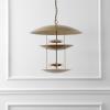 SAFAVIEH Lighting Collection Jules 5-Light Antique Gold Metal Adjustable Pendant Hanging Light Fixture (LED Bulb Included)(Antique Gold)