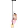 SAFAVIEH Lighting Collection Keoni 3-Light Multicolored Glass Shade Adjustable Hanging Pendant Light Fixture (LED Bulbs Included)