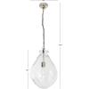 SAFAVIEH Lighting Collection Kinney Clear/Nickel Adjustable Pendant Hanging Light Fixture, Ideal for Dining Room, Kitchen Island, Entryway (LED Bulb Included)