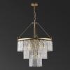 SAFAVIEH Lighting Collection Marjory Art Deco Gold 3-Tier 24-inch Diameter Adjustable Hanging Chandelier Light Fixture (LED Bulbs Included)