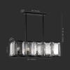 SAFAVIEH Lighting Collection Merissa Art Deco Crystal 15-inch Diameter Adjustable Hanging Linear Chandelier Light Fixture (LED Bulbs Included)