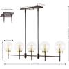 SAFAVIEH Lighting Collection Mylah Oil-Rubbed Bronze 5-Light Adjustable Pendant Chandelier Hanging Light Fixture, Ideal for Dining Room, Kitchen Island, Entryway (LED Bulbs Included)