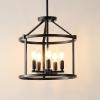 SAFAVIEH Lighting Collection Navassa Black 5-Light Adjustable Pendant Chandelier Hanging Light Fixture, Ideal for Dining Room, Kitchen Island, Entryway (LED Bulbs Included)