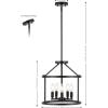SAFAVIEH Lighting Collection Navassa Black 5-Light Adjustable Pendant Chandelier Hanging Light Fixture, Ideal for Dining Room, Kitchen Island, Entryway (LED Bulbs Included)