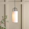 SAFAVIEH Lighting Collection Navi Modern White & Black Adjustable Pendant Hanging Light Fixture(White/Black)