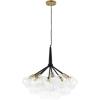 SAFAVIEH Lighting Collection Novellia Modern Black/Gold 8-Light Adjustable Chandelier Light Fixture, Ideal for Dining Room, Living Room & Kitchen (LED Bulbs Included)