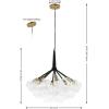 SAFAVIEH Lighting Collection Novellia Modern Black/Gold 8-Light Adjustable Chandelier Light Fixture, Ideal for Dining Room, Living Room & Kitchen (LED Bulbs Included)