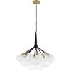 SAFAVIEH Lighting Collection Novellia Modern Black/Gold 8-Light Adjustable Chandelier Light Fixture, Ideal for Dining Room, Living Room & Kitchen (LED Bulbs Included)