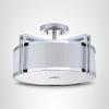 SAFAVIEH Lighting Collection Orb Chrome 17-inch Diameter Semi Flush Mount Ceiling Light Fixture (LED Bulbs Included)(Chrome)