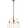SAFAVIEH Lighting Collection Romeyn Art Deco Brass 3-Light Adjustable Pendant Chandelier Hanging Light Fixture, Ideal for Dining Room, Kitchen Island, Foyer, Entryway (LED Bulbs Included)
