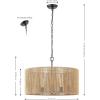 SAFAVIEH Lighting Collection Rylumi Natural/Black 5-Light Adjustable Pendant Chandelier Hanging Light Fixture, Ideal for Dining Room, Kitchen Island, Entryway (LED Bulbs Included)