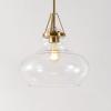 SAFAVIEH Lighting Collection Salud Brass Gold/Clear Adjustable Pendant Hanging Light Fixture, Ideal for Dining Room, Kitchen Island, Entryway (LED Bulb Included)