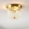 SAFAVIEH Lighting Collection Sarella Glam Gold Beaded Flush Mount (LED Bulbs Included)