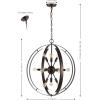 SAFAVIEH Lighting Collection Syosset Oil-Rubbed Bronze 12-Light Pendant Hanging Light Fixture, Ideal for Dining Room, Kitchen Island, Entryway (LED Bulb Included)