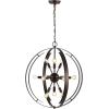 SAFAVIEH Lighting Collection Syosset Oil-Rubbed Bronze 12-Light Pendant Hanging Light Fixture, Ideal for Dining Room, Kitchen Island, Entryway (LED Bulb Included)