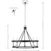 SAFAVIEH Lighting Collection Trenton Modern Farmhouse Black/Chrome 5-Light Adjustable Pendant Chandelier Wagon Wheel, Ideal for Dining Room, Kitchen Island, Foyer, Entryway (LED Bulbs Included)