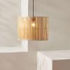 SAFAVIEH Lighting Collection Valley White Washed Adjustable Pendant Hanging Light Fixture, Ideal for Dining Room, Kitchen Island, Entryway (LED Bulb Included)(Natural)