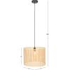 SAFAVIEH Lighting Collection Valley White Washed Adjustable Pendant Hanging Light Fixture, Ideal for Dining Room, Kitchen Island, Entryway (LED Bulb Included)(Natural)