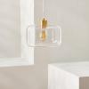 SAFAVIEH Lighting Collection Warden Contemporary Gold/Clear 11-inch Pendant