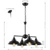 SAFAVIEH Lighting Collection Westlyn Industrial Bronze/Black 4-Light Hanging Adjustable Chandelier Light Fixture (LED Bulbs Included)