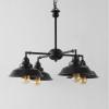 SAFAVIEH Lighting Collection Westlyn Industrial Bronze/Black 4-Light Hanging Adjustable Chandelier Light Fixture (LED Bulbs Included)