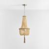 SAFAVIEH PND4082A Wynne Bohemian Adjustable Brown Beaded Tassel 2-Light (LED Bulbs Included) Pendant