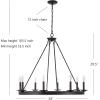 Safavieh CHA4016A Fauna Oil-Rubbed Bronze 8-Light Linear, Oil Rub Bronze(Oil Rub Bronze)