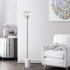 Safavieh Lighting Collection Bradley White and Brass Gold Floor Lamp