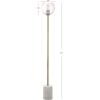 Safavieh Lighting Collection Bradley White and Brass Gold Floor Lamp