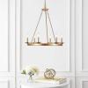 SAFAVIEH CHA4015B Joris Gold 6-Light Candle (LED Bulbs Included) Chandelier, 0(Gold)