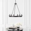 SAFAVIEH CHA4015B Joris Gold 6-Light Candle (LED Bulbs Included) Chandelier, 0(Oil Rub Bronze)