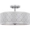 SAFAVIEH FLU4001C Collection Vera Chain-Link 3 15.5″ Chrome Mount Flush Light, 0(Chrome)