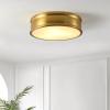 SAFAVIEH Lighting Collection Adria Brass Flush Mount (LED Bulbs Included)