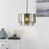 SAFAVIEH Lighting Collection Art Deco Gresher Oil Rubbed Bronze/Black Adjustable Hanging Adjustable Chandelier Light Fixture (LED Bulb Included)