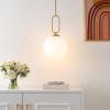 SAFAVIEH Lighting Collection Danva Brass Adjustable Pendant Hanging Light Fixture, Ideal for Dining Room, Kitchen Island, Entryway (LED Bulb Included)