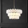 SAFAVIEH Lighting Collection Gutierrez Art Deco Gold 3-Tier 24-inch Diameter Adjustable Hanging Chandelier Light Fixture (LED Bulbs Included)