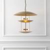 SAFAVIEH Lighting Collection Jules 5-Light Antique Gold Metal Adjustable Pendant Hanging Light Fixture (LED Bulb Included)(Antique Gold)