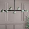SAFAVIEH Lighting Collection Melesa Modern Sputnik 7-Light Globe Orb Linear Hanging Adjustable Chandelier Light Fixture (LED Bulbs Included)