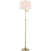 SAFAVIEH Lighting Collection Nadia Traditional Farmhouse Swivel Swing Arm Gold 64-inch Adjustable Height Living Room Bedroom Home Office Standing Floor Lamp (LED Bulb Included)