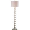 SAFAVIEH Lighting Collection Reflections Modern Farmhouse Stacked Ball Brass 59-inch Living Room Bedroom Home Office Standing Floor Lamp (LED Bulb Included)(Silver)