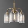 SAFAVIEH Lighting Collection Romeyn Art Deco Brass 3-Light Adjustable Pendant Chandelier Hanging Light Fixture, Ideal for Dining Room, Kitchen Island, Foyer, Entryway (LED Bulbs Included)