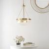 SAFAVIEH Lighting Collection Thorin Art Deco Brass Gold 3-Light 17-inch Pendant Chandelier