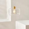 SAFAVIEH Lighting Collection Warden Contemporary Gold/Clear 11-inch Pendant