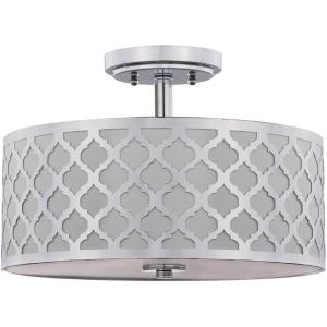 SAFAVIEH Collection Kora Quatrefoil 3 15″ Flush Mount Light(Chrome)