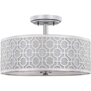 SAFAVIEH FLU4001C Collection Vera Chain-Link 3 15.5″ Chrome Mount Flush Light, 0(Chrome)