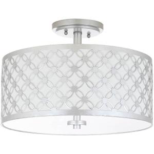 SAFAVIEH FLU4002C Collection Hutch 3 16″ Chrome Mount Flush Light, 0(Silver)
