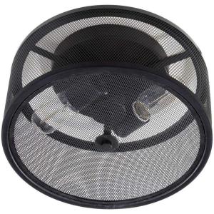 SAFAVIEH FLU4006A Collection Albina Mount Flush Light, Black