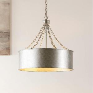 SAFAVIEH Lighting Collection Adison Farmhouse Industrial Antique Silver Chandelier