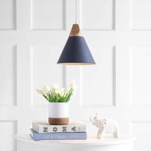 SAFAVIEH PND4030D Home Collection Cila Brown Pendant Light, White/Natural(Gray)