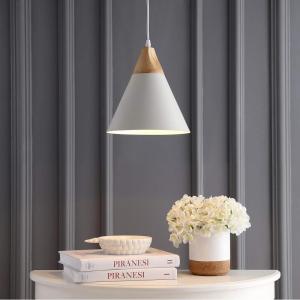 SAFAVIEH PND4030D Home Collection Cila Brown Pendant Light, White/Natural(White / Natural)
